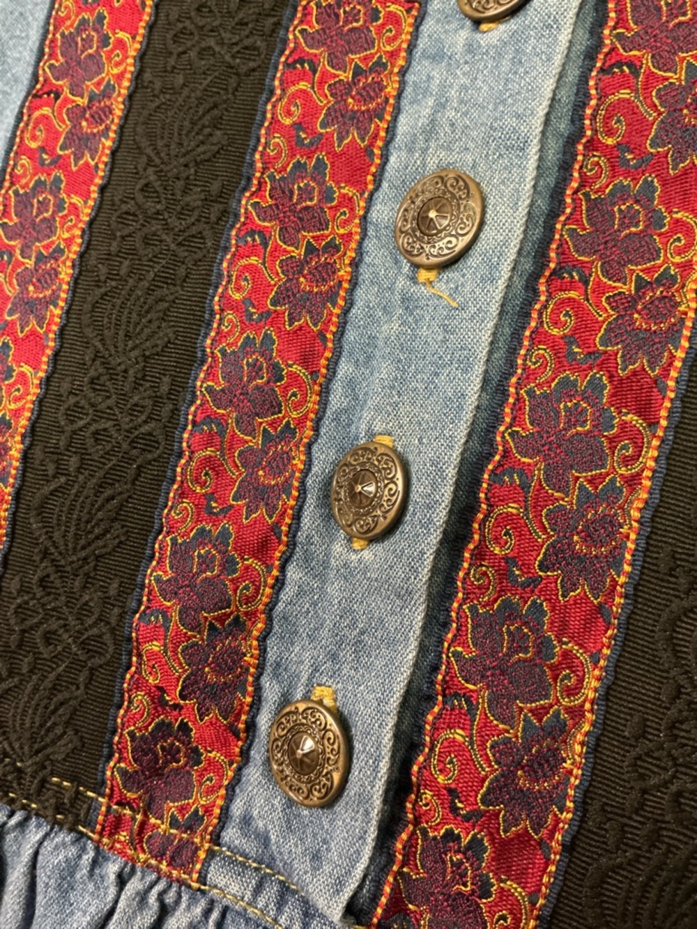 Vintage School Teacher Denim Maxi Dress - Picture 5 of 7